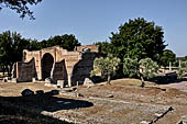 The triconch pavilion of Hadrian's villa at Tivoli, Villa Adriana, edificio a tre esedre, monumentale atrio di ingresso alla residenza imperiale. 